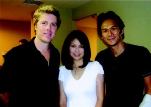 Actor Tsuyoshi Ihara, his wife Junko, and Clinto Eastwood’s son, jazz musician Kyle, at the Blue Note