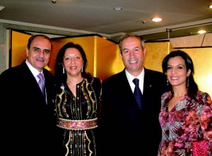 Walid Siam (Palestine), outgoing Moroccan Amb. and Mrs. Lecheheb., and the lovely Maali.