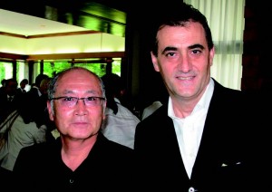 Segafredo president and managing director of Asia- Pacific, Mitsuru Sakuraba with noted caterer Giorgio Matera