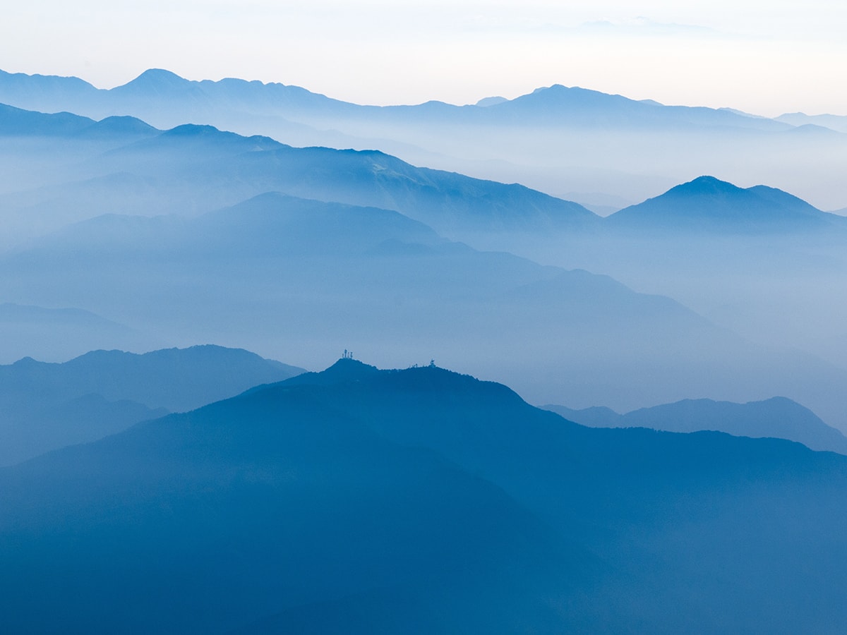 mountains in the mist