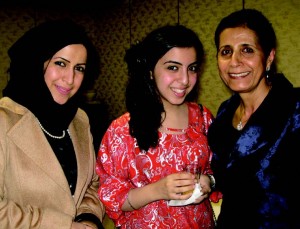 Jamilah Abdul-Rahman Al-Otaibi (Kuwait), her daughter Hala, and Dr. Salwa Almahroos (Bahrain). 2) Dja Dja