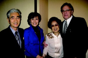 Mitsuo Matuyama, Emiko Grace Saito, and South African Ambassador Gert Ji. Grobler.