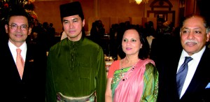 Malaysian Ambassador Dato Mohd Radzi, Bruneian Ambassador Alias Serbini, Bangladesh Ambassador Ashraf-Ud-Doula, and his wife Jasmine.