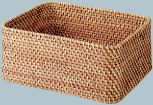 Stackable rattan basket