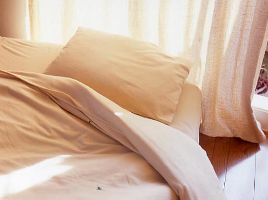Bed linens of organic cotton jersey