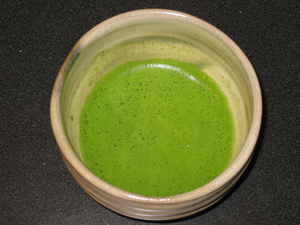 Pot of sencha green tea
