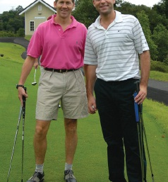 Winner Nick Lewis (right)