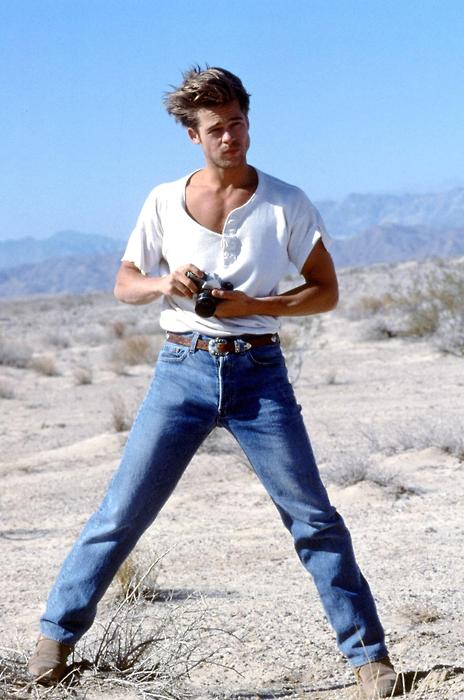 Brad Pitt sports a pair during the 90s