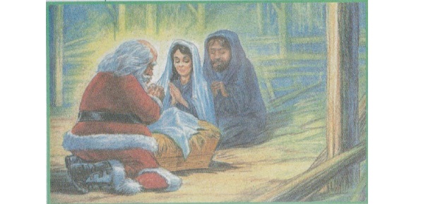 I Saw Santa Kneeling…at the Manger