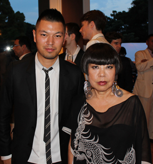 Junko Koshino and her son Yoriyuki Suzuki