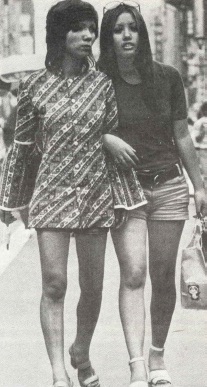 'Hot pants' and mini-skirts prevailed on Tokyo streets in the '70s