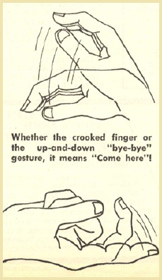 Gestures for 'Come here'