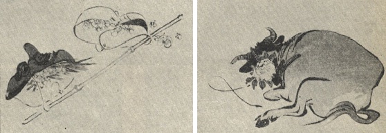 Typical examples of Zeshin woodblock prints