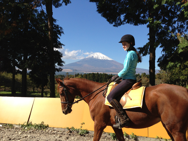 Horse Riding at the Foot of Mt. Fuji