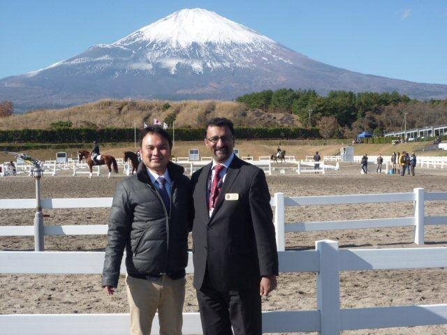 Iqbal Parekh at the National Dressage competition in Gotemba.