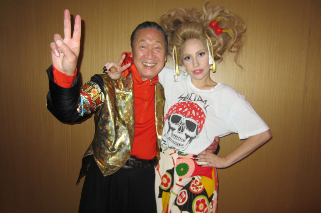 Lady Gaga wears Kansai Yamamoto for Japan appearances