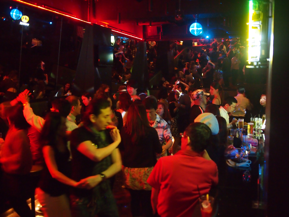 Some of the action on the dance floor at Paraiso