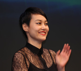 Rinko Kikuchi at Tokyo's premiere of Pacific Rim