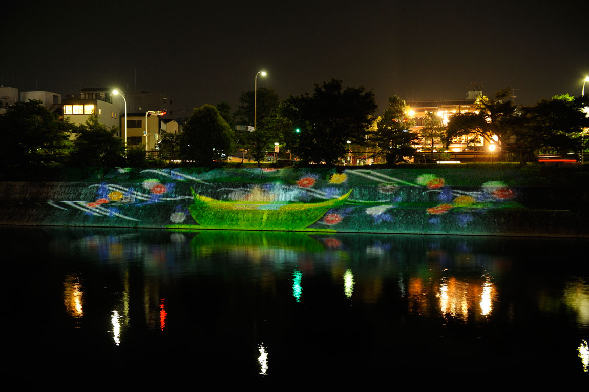 Projection-mapping-at-the-Kamo-River