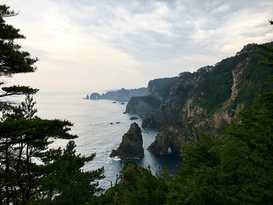 scenery of tohoku at the michinoku shiokaze trail