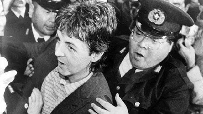 Paul McCartney arrested Tokyo