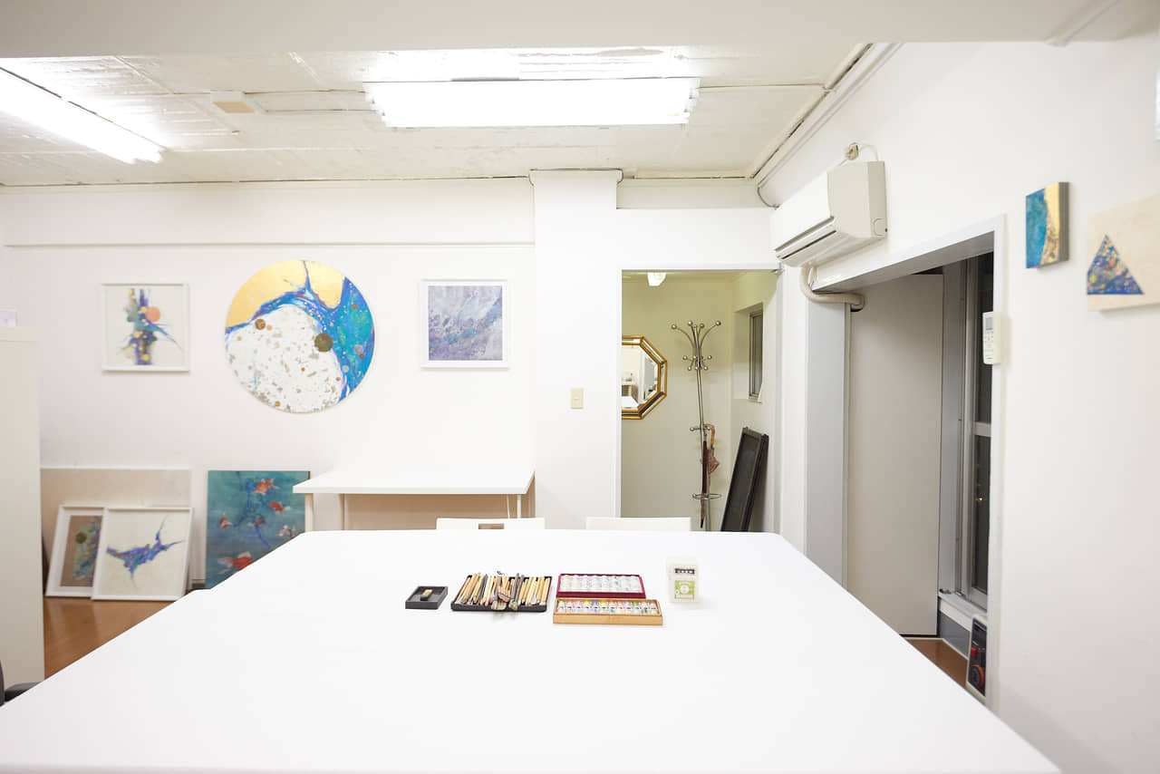 Maria Tanikawa's art studio in Tokyo