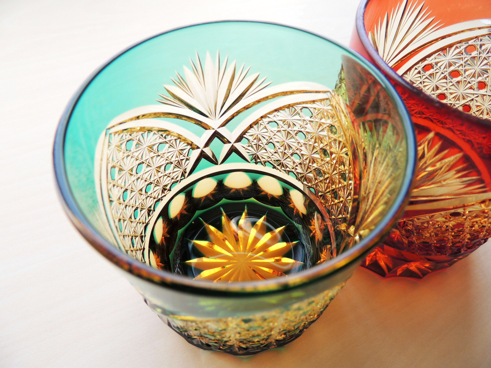 Edo kiriko glassware is a traditional Japanese art form