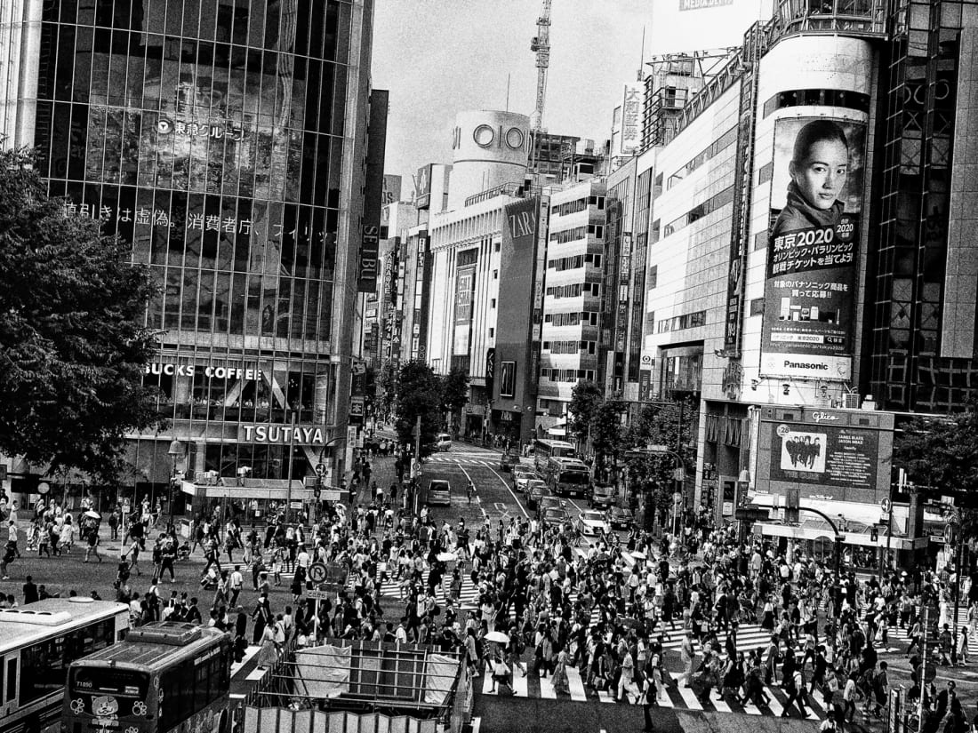 Shibuya Scramble photo by Daido Moriyama
