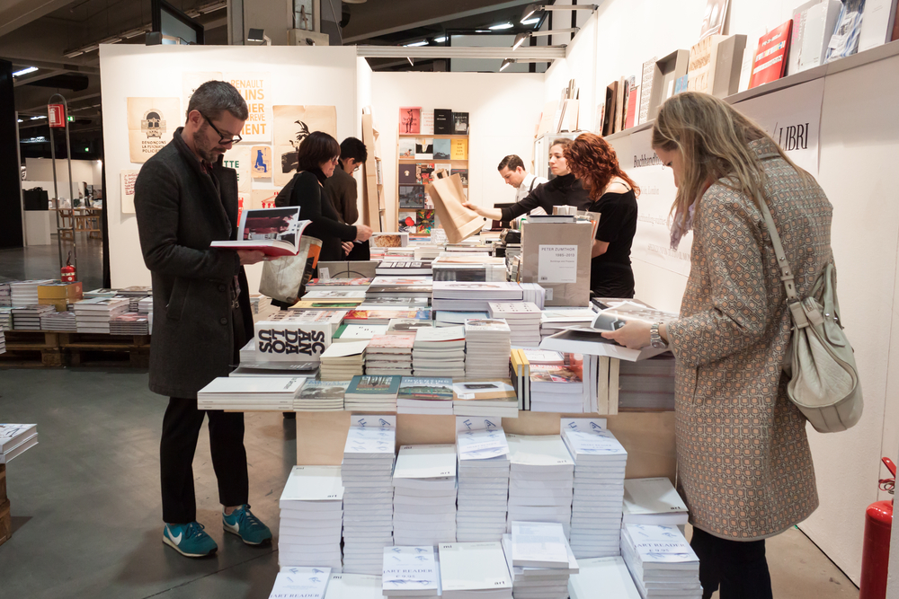 People browsing at a book fair