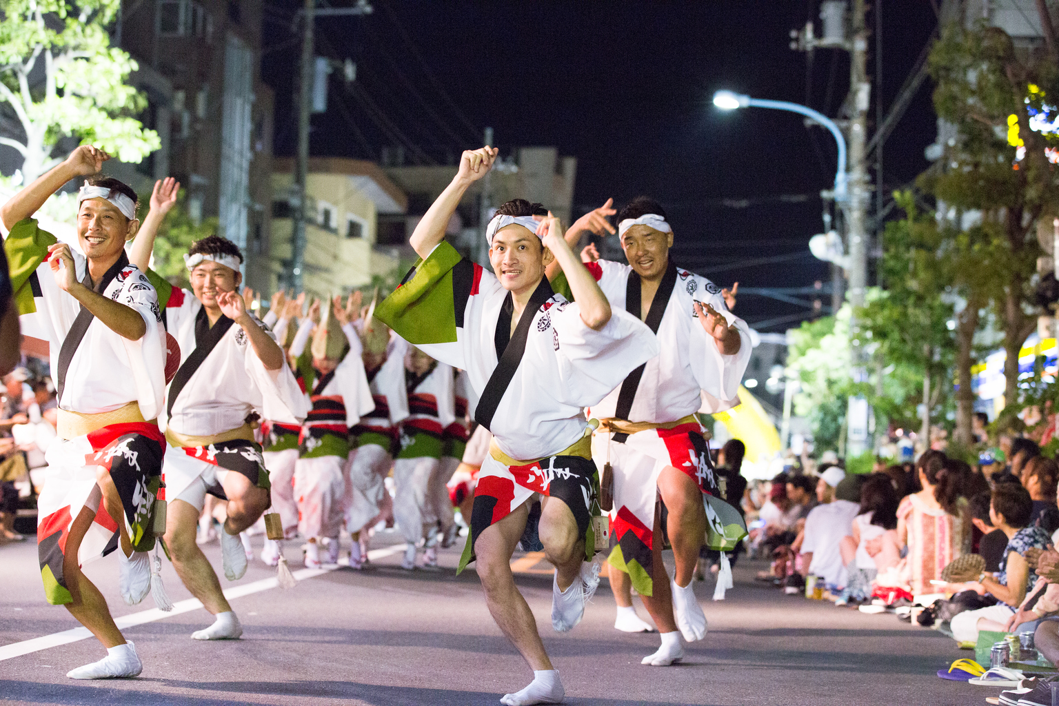 a group of dancers celebrating obon