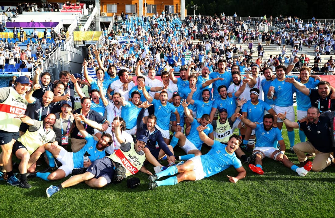 Uruguay celebrates Rugby World Cup victory