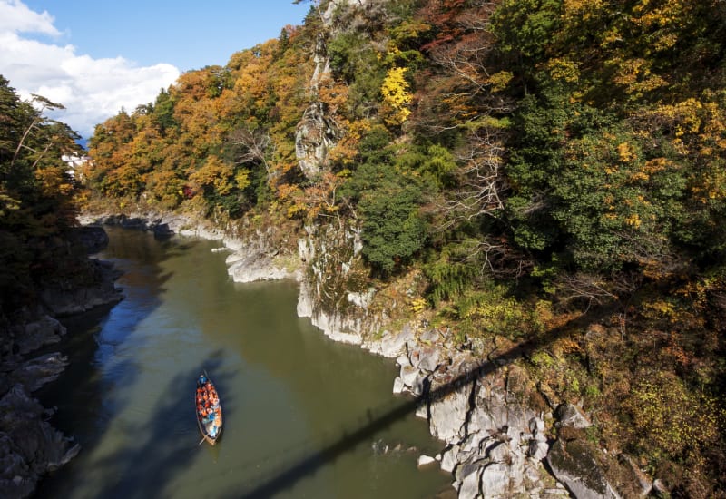 Take a Boat Tour Through Tenryukyo Gorge for Poetic Fall Foliage Views