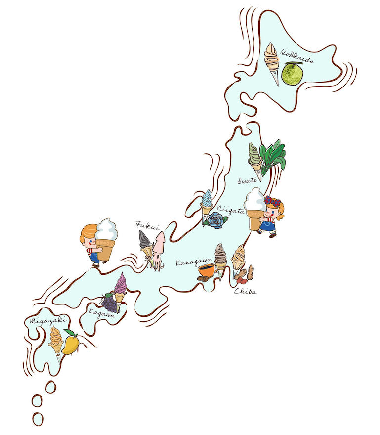Nissei Softcream map travel japan