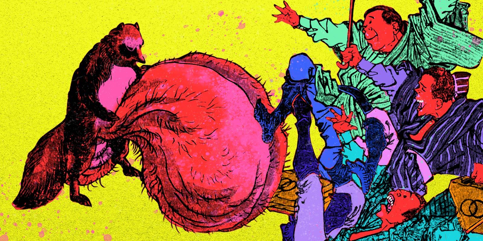 How did Comically Endowed Tanuki Symbols of Good Fortune in