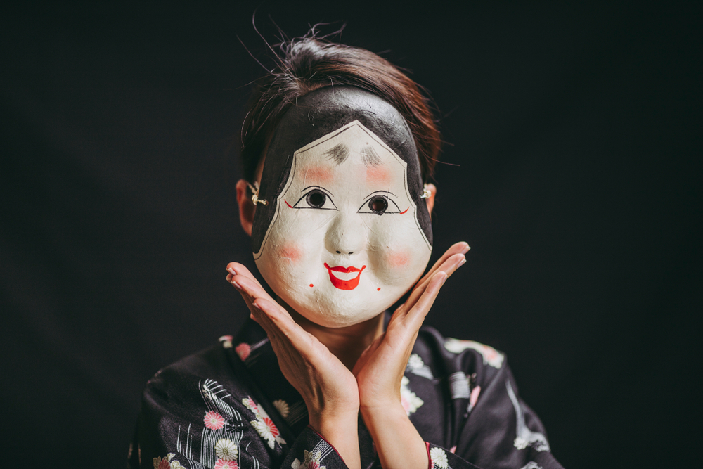 Okame Japanese festival mask