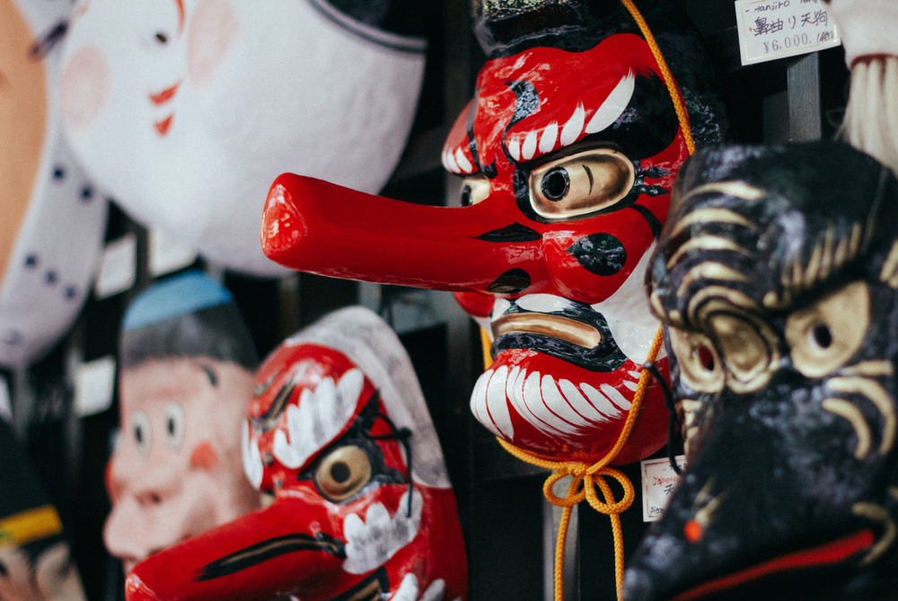 Tengu Japanese festival mask