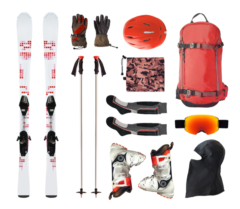 skiing gear
