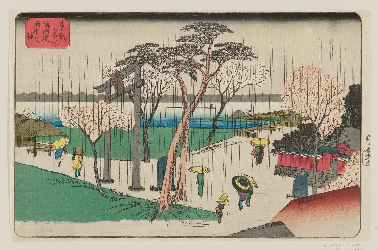 Utagawa Hiroshige sumidagawa ukio e cherry blossom history