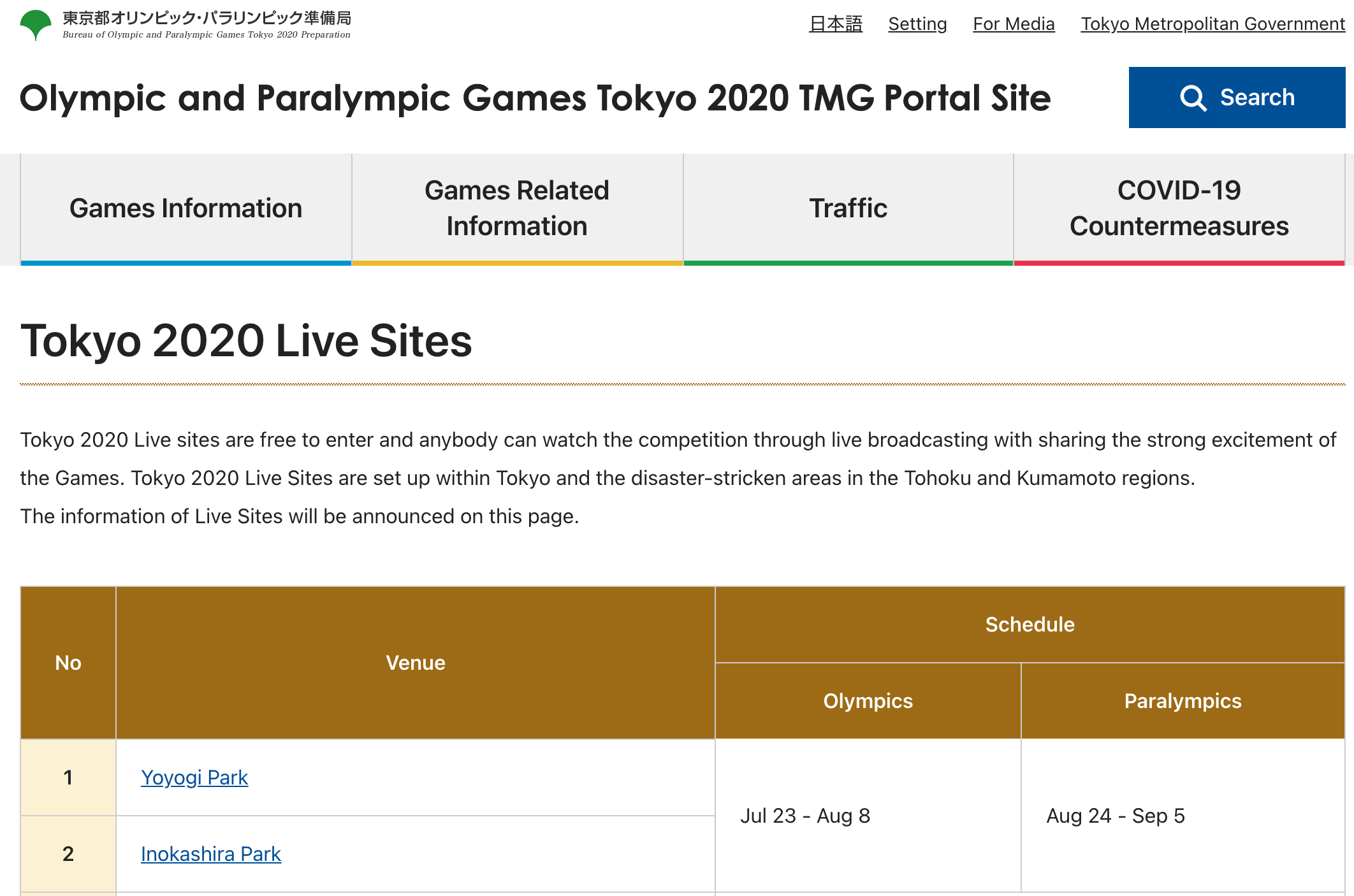 olympic live site project