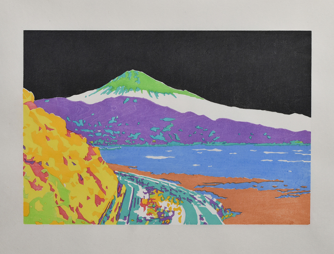 Woodcut print (water-based ink, Japanese heritage paper), 30cm x 45cm