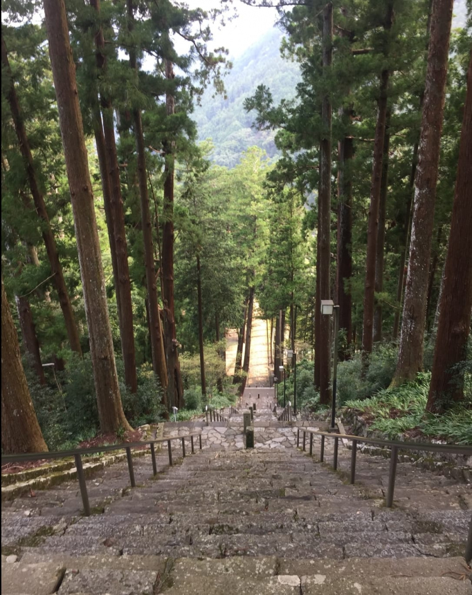 the stairs to Kuonji, minobu village