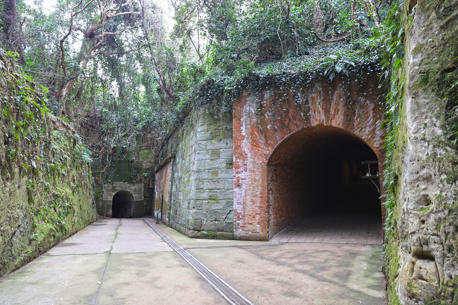 Brick in the tunnel of Sarushima