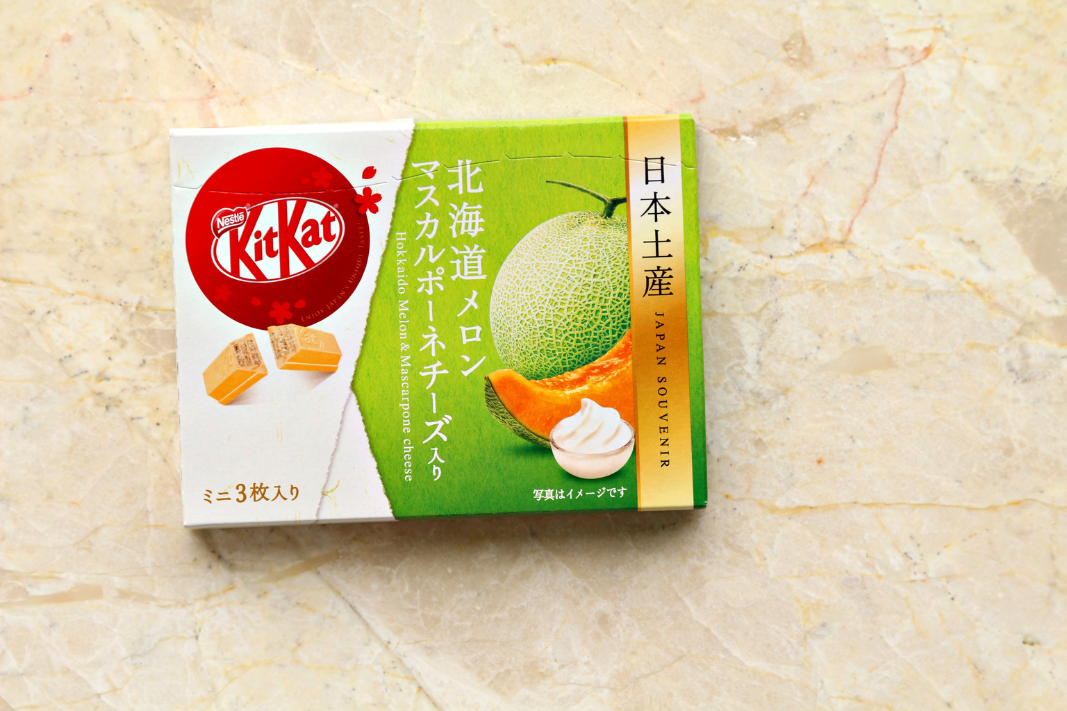 hokkaido melon kitkat with marscapone