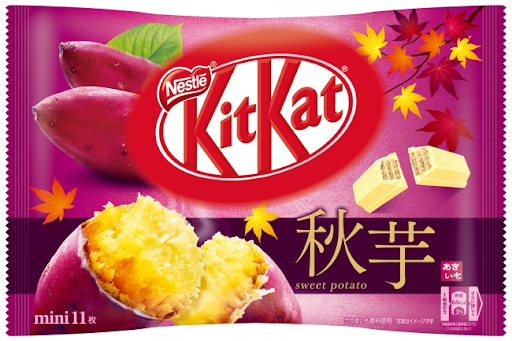 Japanese kitkat flavors sweet potato