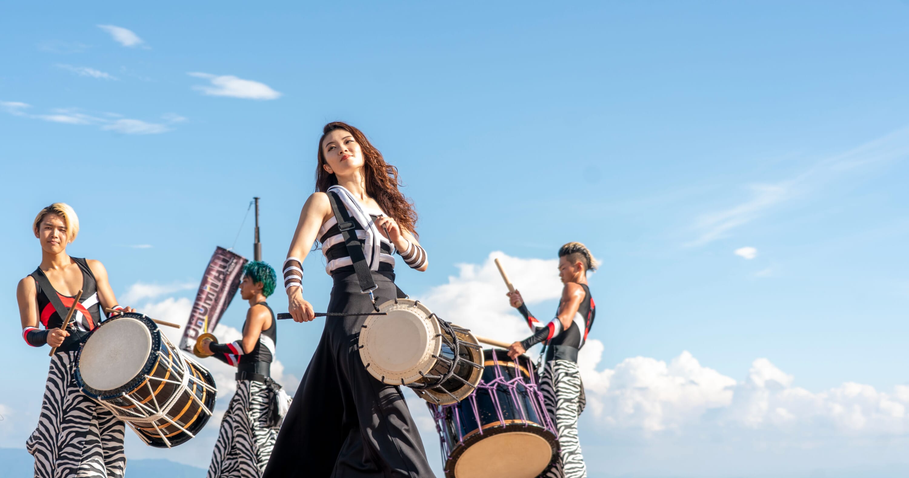 Performances by Drum Tao in a Natural Milieu