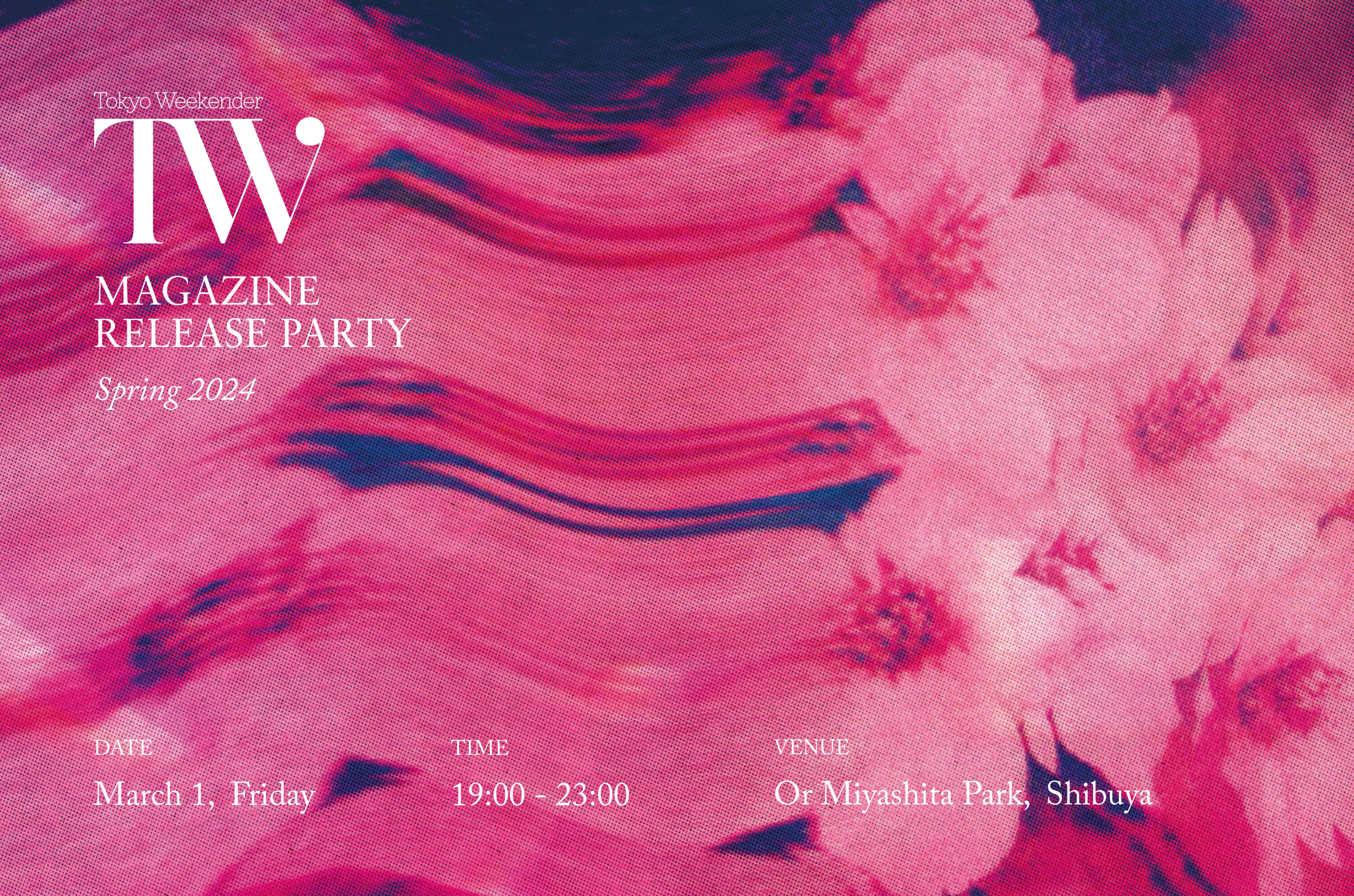 tokyo weekender, party, magazine, launch party, networking event, tokyo, japan, sakura, pink, women's day