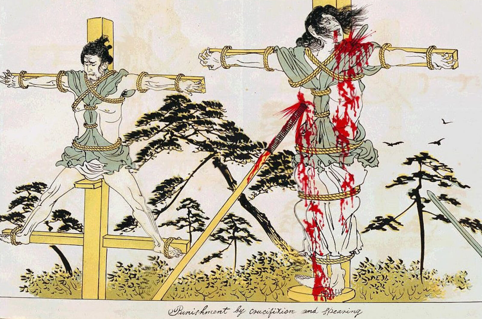 The most brutal execution method in Japanese history Nokogiribiki 003 crucifixion