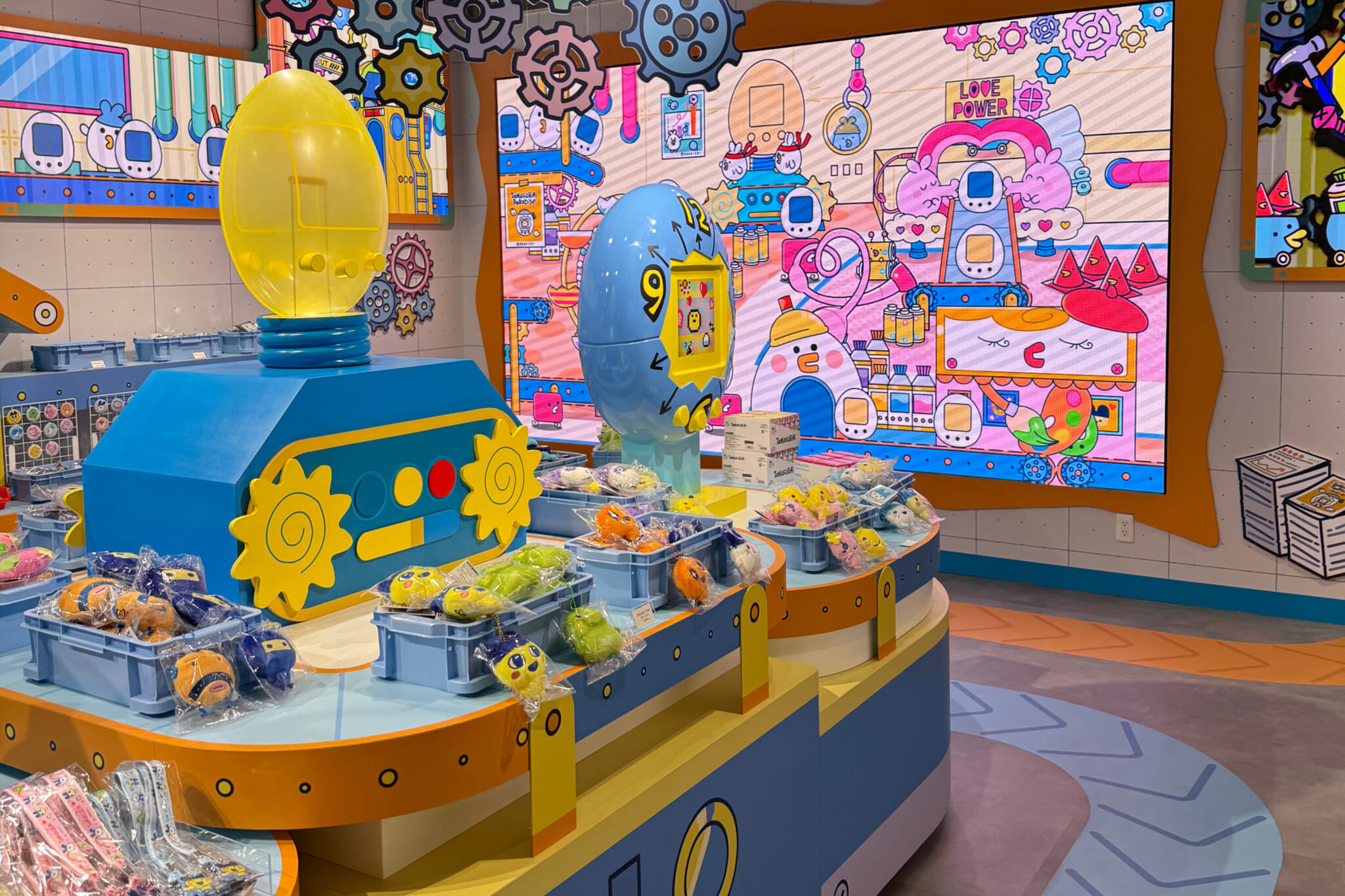 Tamagotchi Factory Harajuku interior at Tokyu Plaza Harakado with Mini Tama Tumeho-dai activity