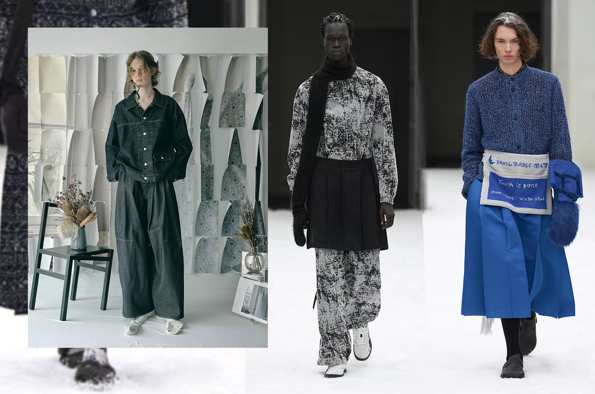 Shinyakozuka Fall/Winter 2026 collection by Japanese designer Shinya Kozuka shown at Pitti Uomo.