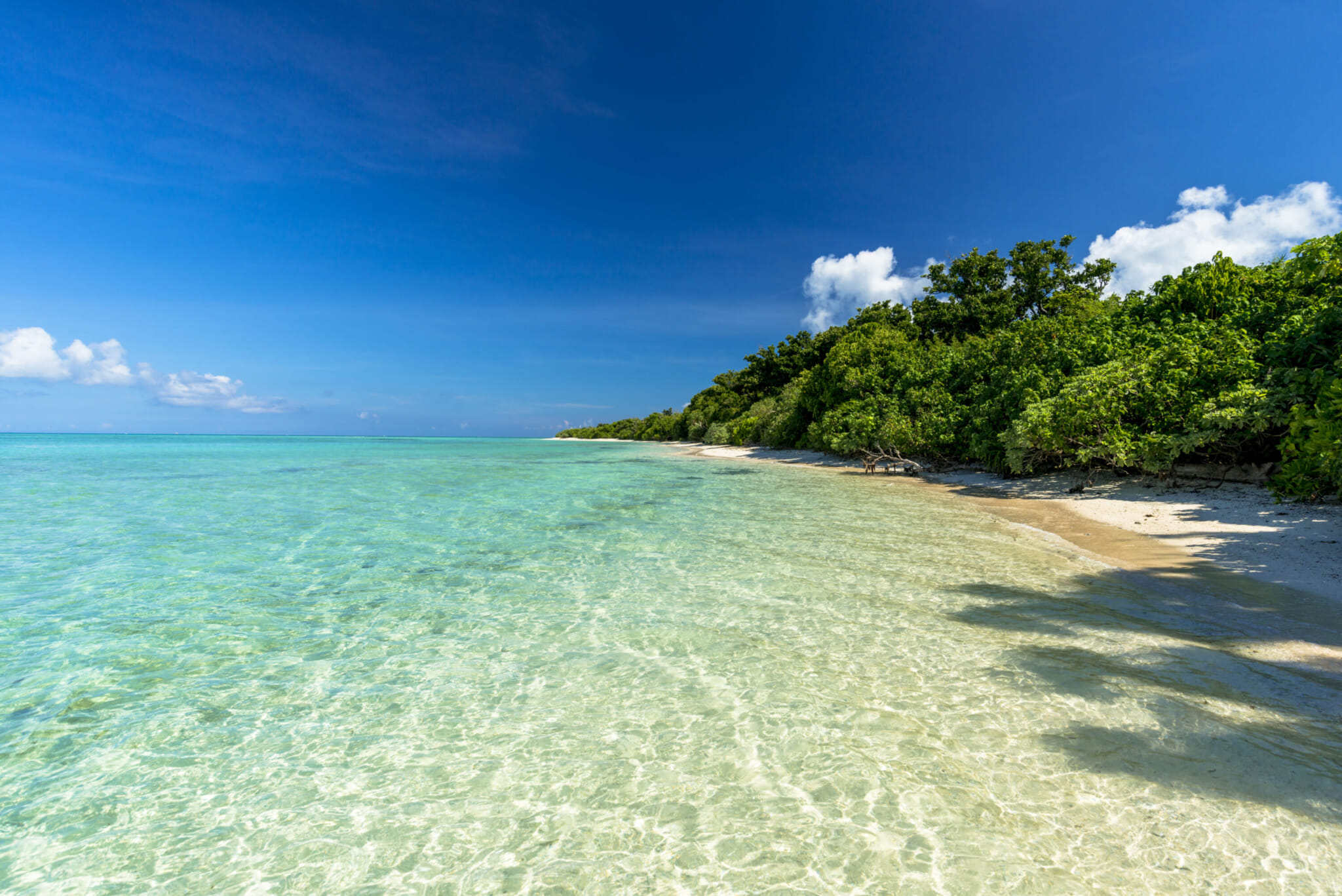 Nishihama Beach turquoise water Hateruma Island Okinawa.